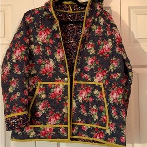 Reversible floral quilt coat